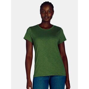 NWT Time and Tru Women’s Slub Jersey Crewneck Tee Size XS (0-2) - Green